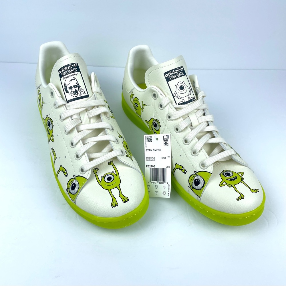 NWT Adidas Original Stan Smith X Monsters Inc Mike Wazowski Mens Disney Shoes